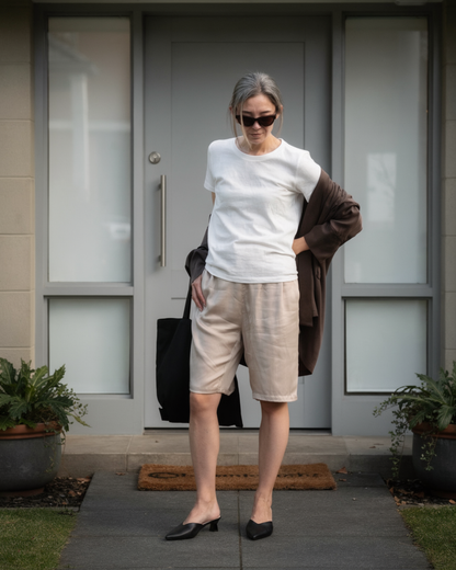 mist shorts / beige