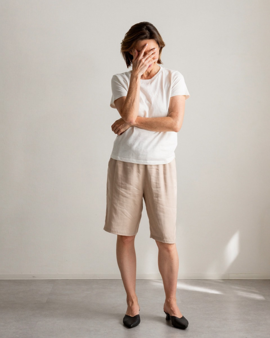 mist shorts / beige