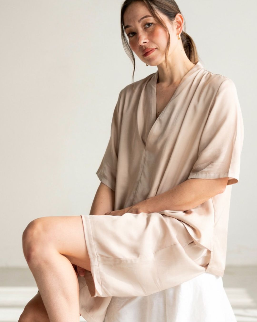 mist shorts / beige